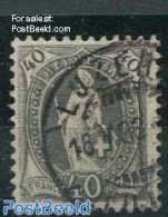 Switzerland 1882 40c Dark Blue-grey, Contr. 1X, Perf. 11.75, Used Stamps - Usati