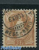 Switzerland 1882 3Fr, Brown-ochre, Blurred Print 1Y, P. 11.75:12.25, Used Stamps - Gebraucht