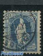 Switzerland 1882 50c, Blue, Perf. 11.75:11.25, Used Stamps - Used Stamps
