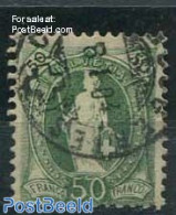 Switzerland 1899 50c, Black-green, Blurred Print, Perf.11.75:12.25, Used Stamps - Oblitérés