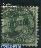Switzerland 1899 50c, Black-green, Fine Print, Perf. 11.75:11.25, Used Stamps - Gebraucht