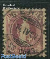 Switzerland 1882 1Fr, Brown-lilac, Contr. 1Y, Perf. 11.75:11.25, Used Stamps - Oblitérés