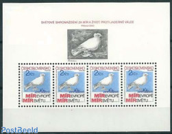 Czechoslovkia 1983 Peace Meeting S/s Without Control Number, Mint NH, History - Nature - Various - Peace - Birds - Err.. - Andere & Zonder Classificatie