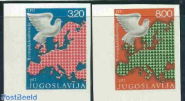 Yugoslavia 1975 European Safety Conference 2v IMPERFORATED, Mint NH, History - Nature - Various - Europa Hang-on Issue.. - Nuovi