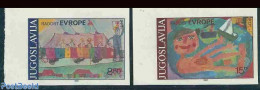 Yugoslavia 1982 Eur. Childrens Meeting 2v, IMPERFORATED, Mint NH, History - Various - Europa Hang-on Issues - Special .. - Nuevos