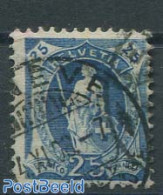 Switzerland 1907 25c, Vivid Grey-ultramarine, Perf. 11.5:12, Used Stamps - Used Stamps