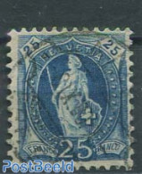 Switzerland 1905 25c Dark Blue, Used Stamps - Gebraucht