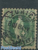 Switzerland 1882 25c, Dark Green, Contr. 1X, Perf. 11.75, Used Stamps - Usati