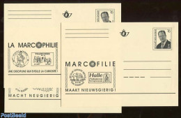 Belgium 1996 Postcard Set Markophilie (3 Cards), Unused Postal Stationary - Cartas & Documentos