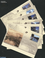 Belgium 2000 Postcard Set, Brussels In Past & Present (6 Cards), Unused Postal Stationary, Nature - Religion - Transpo.. - Storia Postale