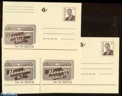 Belgium 1996 Postcard Set, Subscriptions (3 Cards), Unused Postal Stationary - Storia Postale