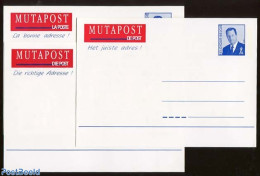 Belgium 1996 Address Change Card Set (3 Cards), Unused Postal Stationary - Storia Postale
