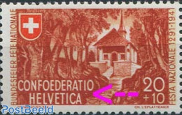 Switzerland 1941 20+10c, Plate Flaw, Spot Under I Of Confederation, Mint NH, Various - Errors, Misprints, Plate Flaws - Nuevos