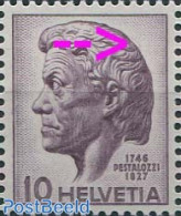 Switzerland 1946 10c, Plate Flaw, Hairbow Left Of Head, Mint NH, Various - Errors, Misprints, Plate Flaws - Nuovi