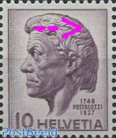 Switzerland 1946 10c, Plate Flaw, Hairbow Left Of Head, Mint NH, Various - Errors, Misprints, Plate Flaws - Ongebruikt