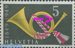 Switzerland 1949 Plate Flaw, 5pf, Stripes, Mint NH, Various - Errors, Misprints, Plate Flaws - Unused Stamps