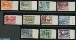Switzerland 1950 UNO Office 11v, Overprint Variety: Damaged A, Mint NH, Nature - Transport - Various - Water, Dams & F.. - Neufs