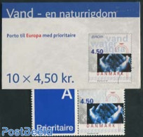 Denmark 2001 Europa Booklet, Mint NH, History - Nature - Europa (cept) - Water, Dams & Falls - Stamp Booklets - Unused Stamps