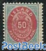 Iceland 1892 50A, Perf. 12.75, Unused (hinged) - Ungebraucht