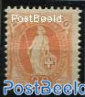 Switzerland 1882 20c, Deep Orange, Perf. 11.75:12.25, Unused (hinged) - Unused Stamps