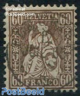 Switzerland 1862 60c, Bronze, Used, Used Stamps - Oblitérés
