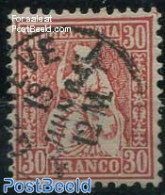 Switzerland 1862 30c, Red, Used, Used Stamps - Oblitérés