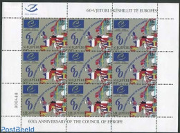 Albania 2009 European Council M/s, Mint NH, History - Various - Europa Hang-on Issues - Flags - Maps - Europäischer Gedanke