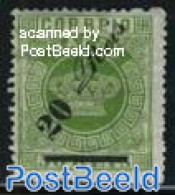 Macao 1884 20R On 50R, Perf. 13.5, Stamp Out Of Set, Unused (hinged) - Ongebruikt