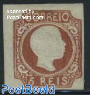 Portugal 1856 5R. Redbrown (Afinsa Type II), Unused (hinged) - Nuovi