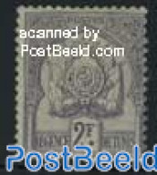 Tunisia 1893 2Fr., Stamp Out Of Set, Unused (hinged), History - Coat Of Arms - Tunisie (1956-...)