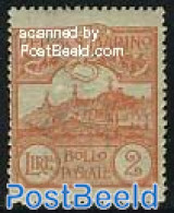 San Marino 1921 2L Orangered, Stamp Out Of Set, Unused (hinged) - Nuevos
