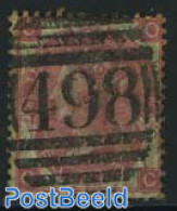 Great Britain 1867 3p Rosa, Plate 4, Used, Folded Corner, Used - Usati