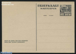 Netherlands Indies 1937 Postcard 3.5 Cent Grey, Unused Postal Stationary, Various - Agriculture - Landwirtschaft