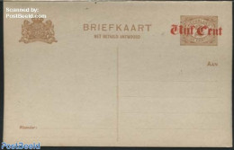 Netherlands 1920 Reply Paid Postcard Vijf Cent @ 2c, Unused Postal Stationary - Brieven En Documenten