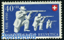 Switzerland 1950 40+10c, Stamp Out Of Set, Mint NH, Sport - Shooting Sports - Sport (other And Mixed) - Ungebraucht