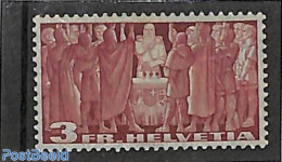 Switzerland 1938 3Fr, Stamp Out Of Set, Unused (hinged) - Unused Stamps