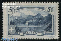 Switzerland 1928 5Fr. Blue, Stamp Out Of Set (J. Sprenger), Unused (hinged) - Neufs