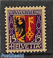 Switzerland 1918 15c, Stamp Out Of Set, Mint NH, History - Coat Of Arms - Ungebraucht