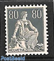 Switzerland 1933 80c, Coated Faserpaper, Grilled Gum, Unused (hinged) - Ongebruikt