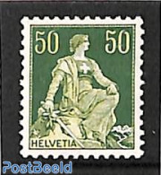 Switzerland 1933 50c, Coated Paper, Grilled Gum, Stamp Out Of Set, Unused (hinged) - Neufs