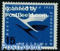 Germany, Federal Republic 1955 15pf, Stamp Out Of Set, Mint NH, Transport - Aircraft & Aviation - Ongebruikt