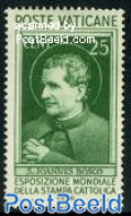 Vatican 1936 25c Green, J. Bosco, Stamp Out Of Set, Unused (hinged) - Ongebruikt