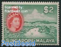 Singapore 1955 2$, Stamp Out Of Set, Mint NH, Transport - Ships And Boats - Boten