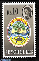 Seychelles 1962 10R, Stamp Out Of Set, Mint NH, History - Nature - Transport - Coat Of Arms - Turtles - Ships And Boats - Boten