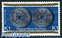 Papua New Guinea 1975 Stamp Out Of Set, Mint NH, Nature - Various - Reptiles - Money On Stamps - Münzen