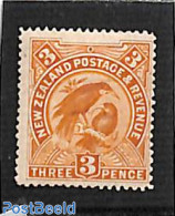 New Zealand 1898 3p, Stamp Out Of Set, Unused (hinged), Nature - Birds - Ongebruikt