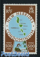 New Hebrides 1977 Stamp Out Of Set, Mint NH, Various - Maps - Ungebraucht