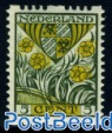 Netherlands 1927 5+3c, Sync. Perf., Stamp Out Of Set, Unused (hinged), History - Nature - Coat Of Arms - Flowers & Pla.. - Ongebruikt