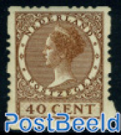 Netherlands 1928 40c, 4-side Syncoperf. Stamp Out Of Set, Mint NH - Ongebruikt