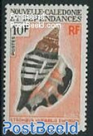 New Caledonia 1970 10F, Stamp Out Of Set, Mint NH, Nature - Shells & Crustaceans - Ongebruikt
